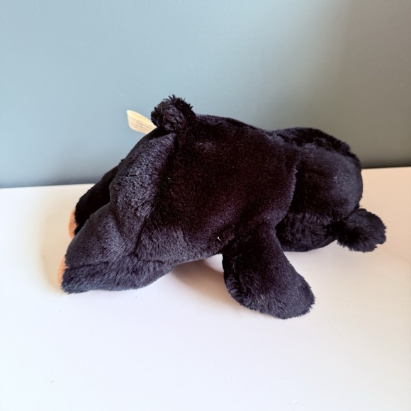 RARE Vintage‎ Teddy Black Bear Plush 11" Korea EUC Stuffed Animal Toy T35 - Picture 5 of 15